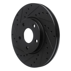 Ford Transit Connect Brake Rotor (1) - Front Left - R1 Concepts - Drilled & Slotted - Black - `10-`13 Ford Transit Connect Brake Rotor (1) - Front Left - R1 Concepts - Drilled & Slotted - Black - `10-`13
